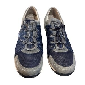 Dansko Honor Women's Sz 40‎ US 9 Blue Suede Comfort Sneaker Walking Shoes